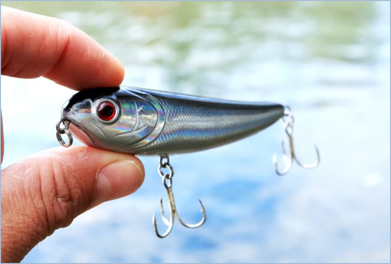 hand holding fishing lure